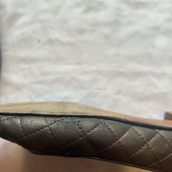 Manolo Blahnik graphite leather quilted flats size 36.5 - Picture 10 of 10